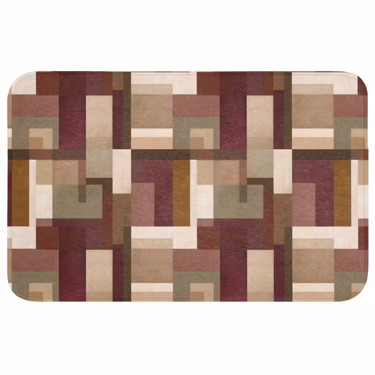 Modern - Geometrie - Kleurrijk WCmat middel 1009 -3d