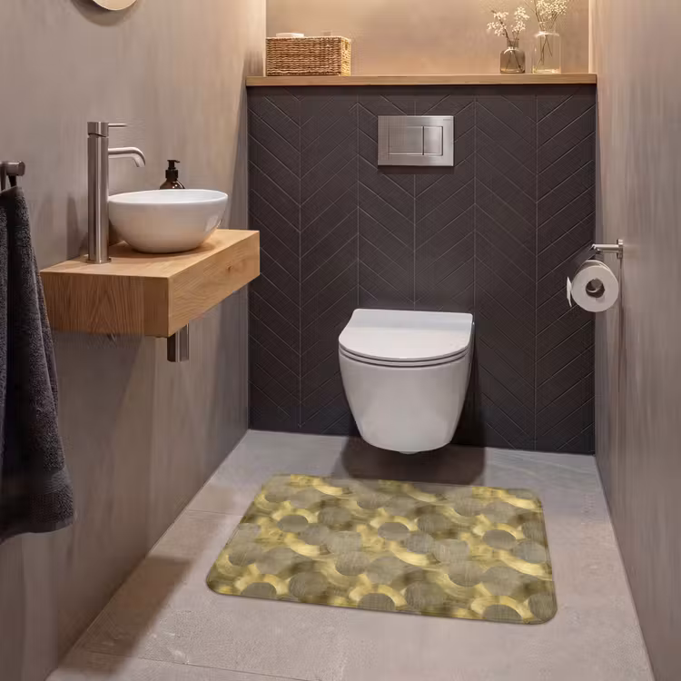 Modern - Geometrisch - Goud WCmat middel 1009 -sfeer2