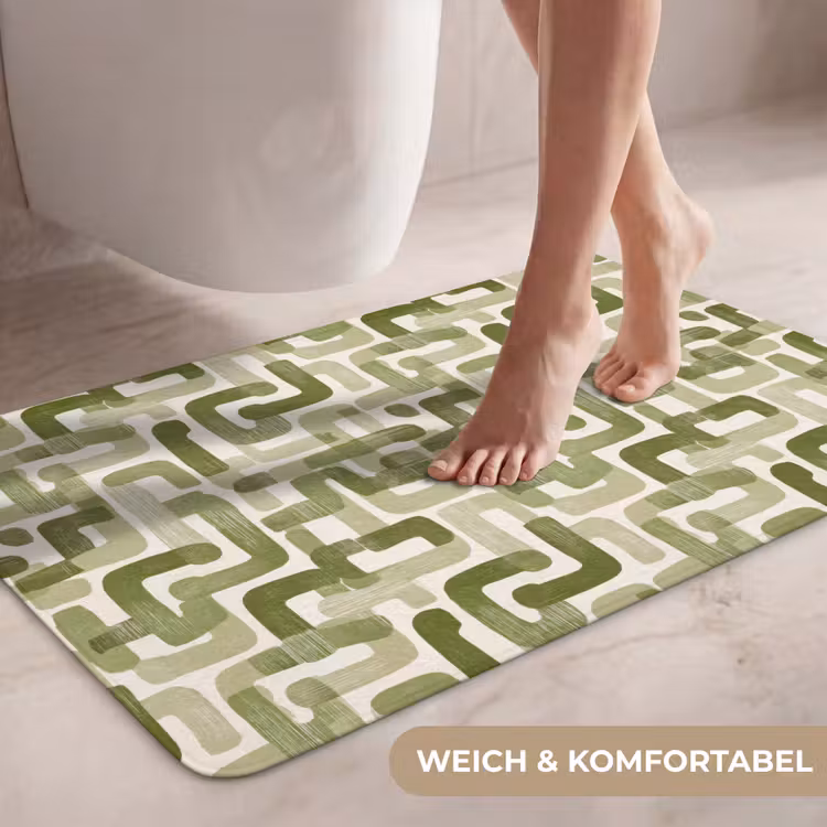 Modern - Grafisch - Groen WCmat middel 1009 -USP_ZachtDE