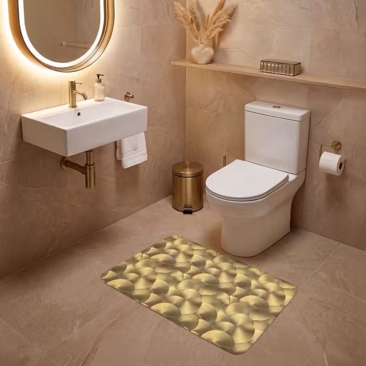 Modern - Cirkel - Goud WCmat middel 1009 -sfeer3