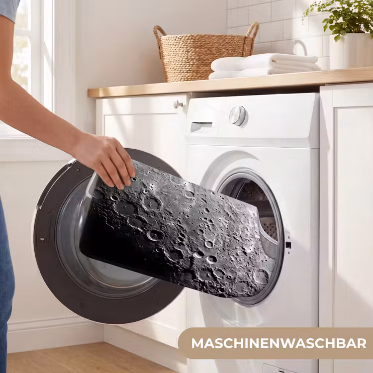 WC Vorleger - Mond – Krater – Weltraum - Maan - Kraters - Ruimte WCmat U-uitsnede middel
