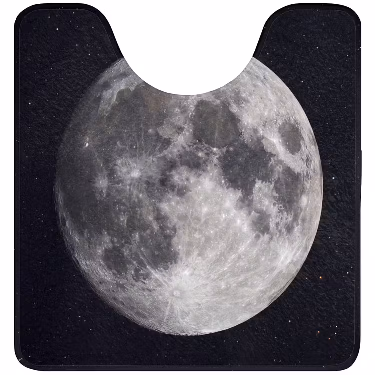 WC Vorleger - Mond – Sterne – Weltraum - Maan - Sterren - Ruimte WCmat U-uitsnede middel