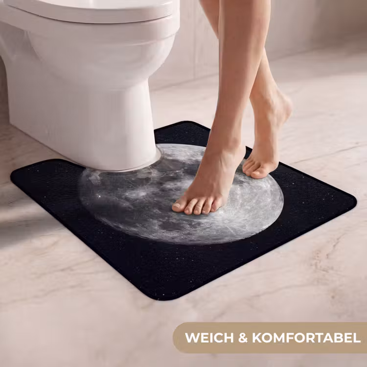 WC Vorleger - Mond – Sterne – Weltraum - Maan - Sterren - Ruimte WCmat U-uitsnede middel
