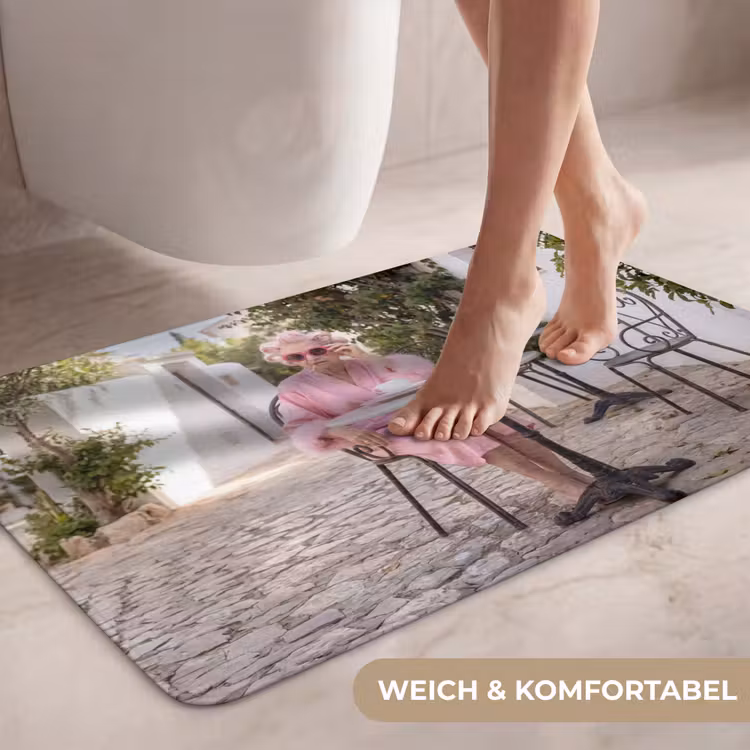 Ochtendjas - Krulspelden - Roze WCmat middel -USP_ZachtDE