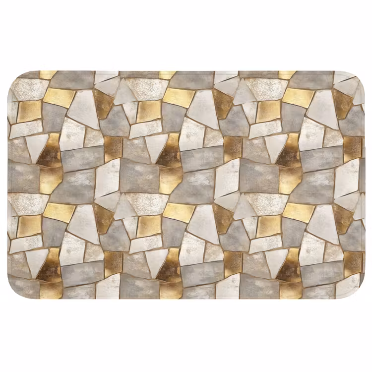 Mozaïek - Marmer - Goud WCmat middel 1009 -3d