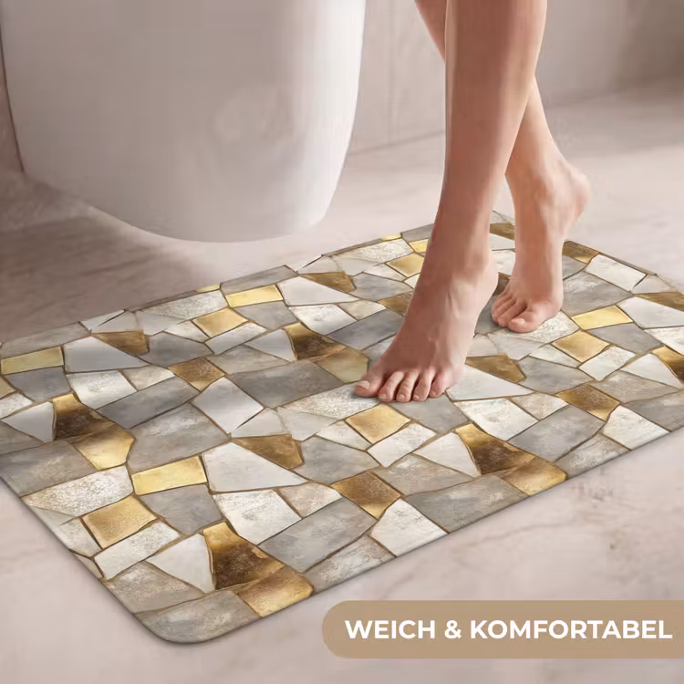 Mozaïek - Marmer - Goud WCmat middel 1009 -USP_ZachtDE