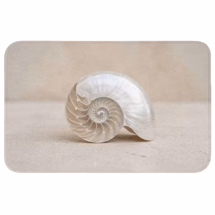 Schelp - Spiraal - Beige WCmat middel -3d