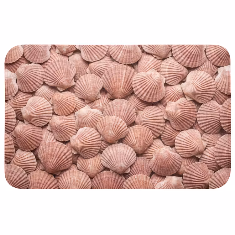 Schelpen - Patroon - Roze WCmat middel -3d
