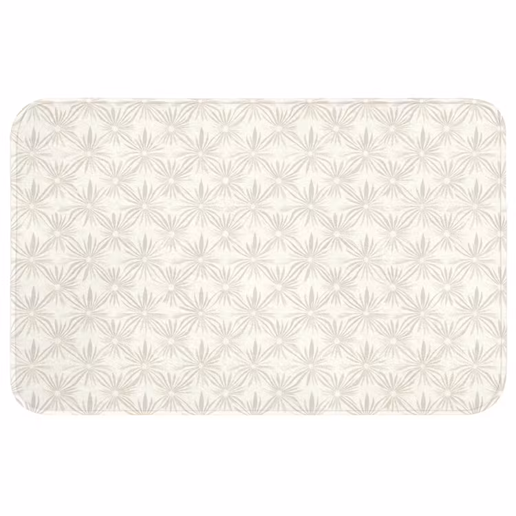 Patroon - Bloemen - Beige WCmat middel 1009 -3d