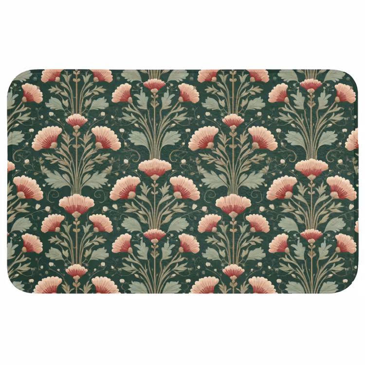 Patroon - Botanisch - Kleurrijk WCmat middel 1009 -3d