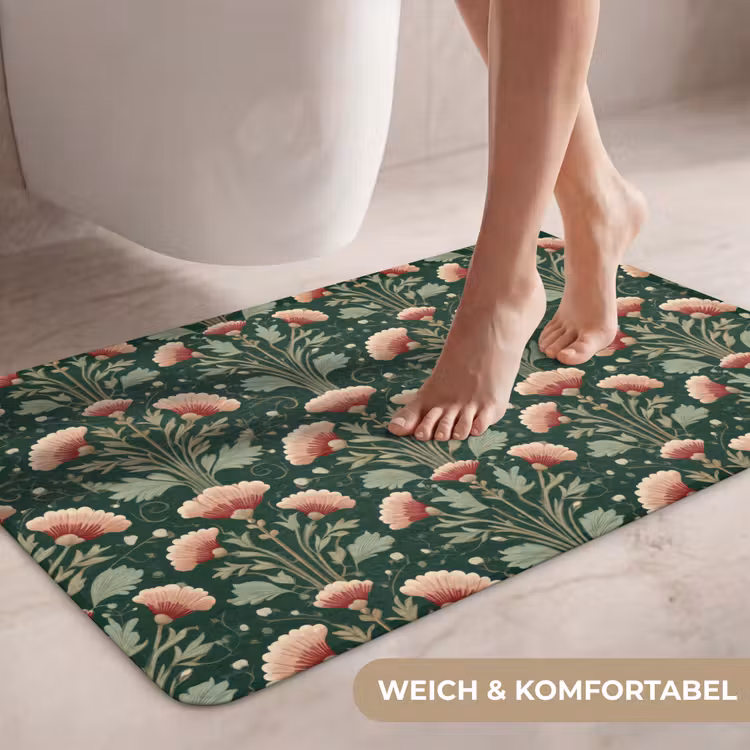 Patroon - Botanisch - Kleurrijk WCmat middel 1009 -USP_ZachtDE
