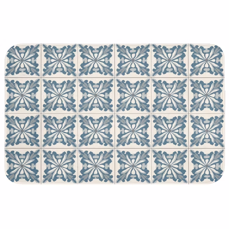Dessin - Tegel - Blauw WCmat middel 1009 -3d