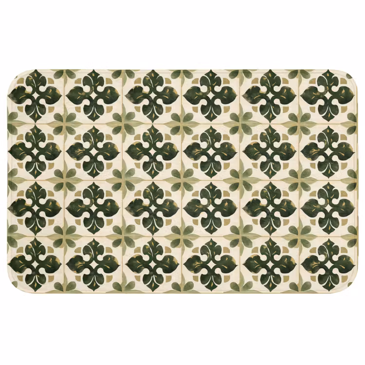 Patroon - Tegel - Groen WCmat middel 1009 -3d