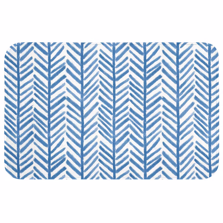 Patroon - Streep - Blauw WCmat middel 1009 -3d