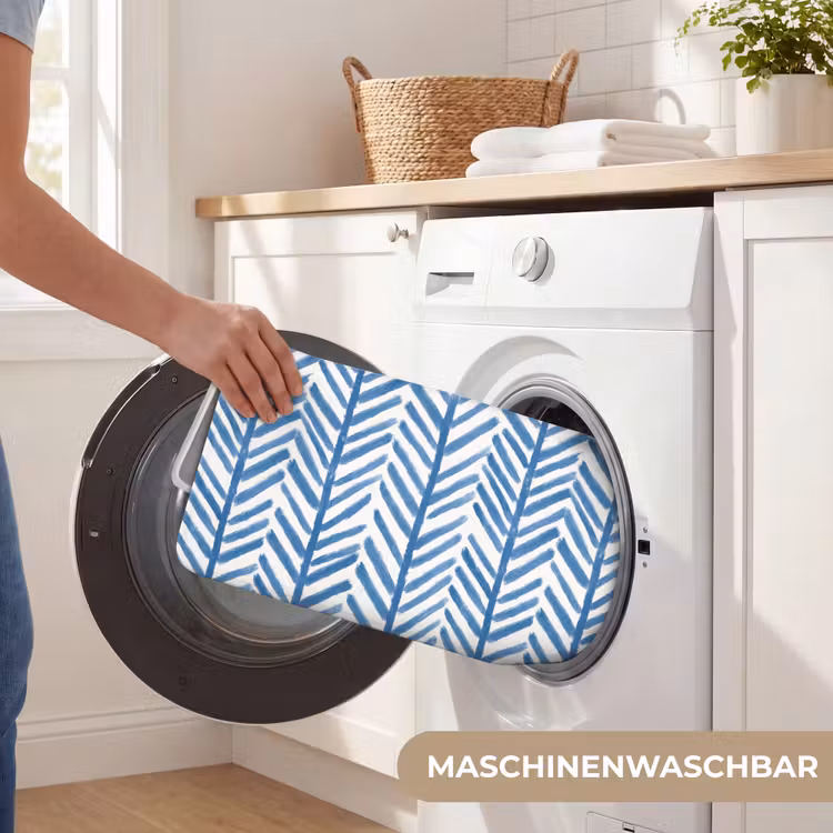 Patroon - Streep - Blauw WCmat middel 1009 -USP_WasbaarDE