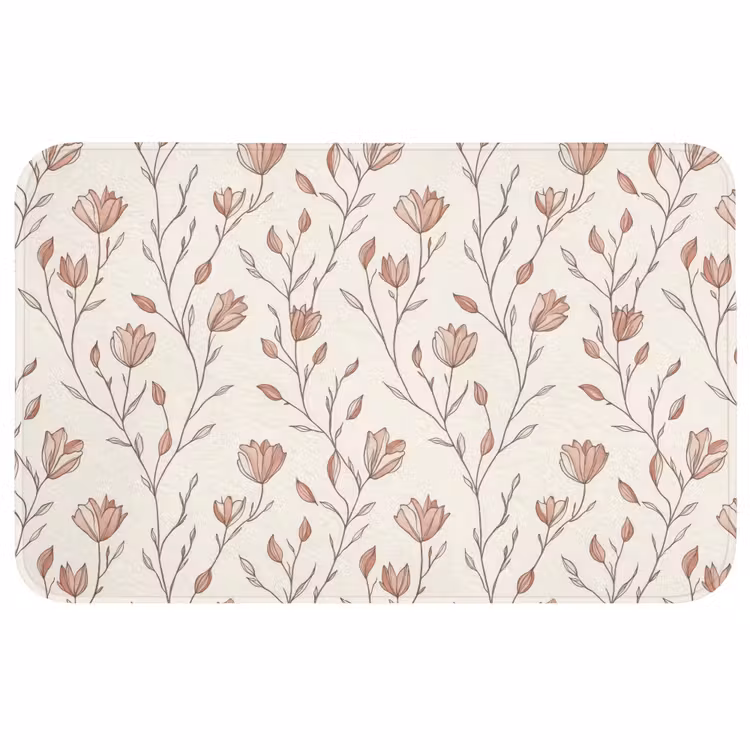Patroon - Klassiek - Roze WCmat middel 1009 -3d