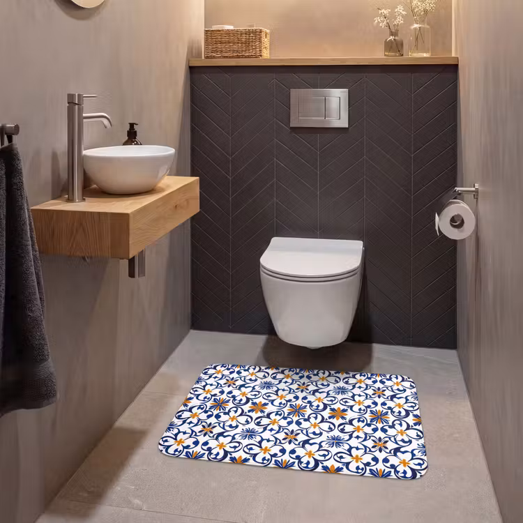 Patroon - Modern - Kleurrijk WCmat middel 1009 -sfeer2
