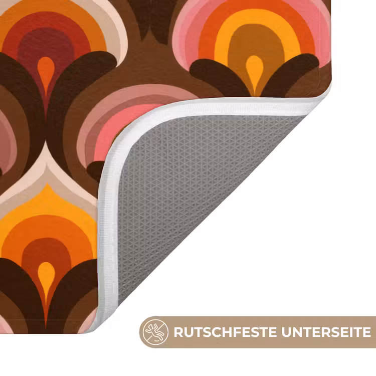 Patroon - Retro - Kleurrijk WCmat middel 1009 -USP_AntislipDE