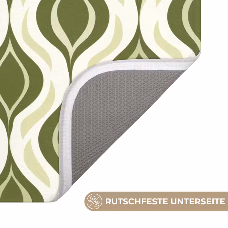 Patroon - Retro - Groen WCmat middel 1009 -USP_AntislipDE