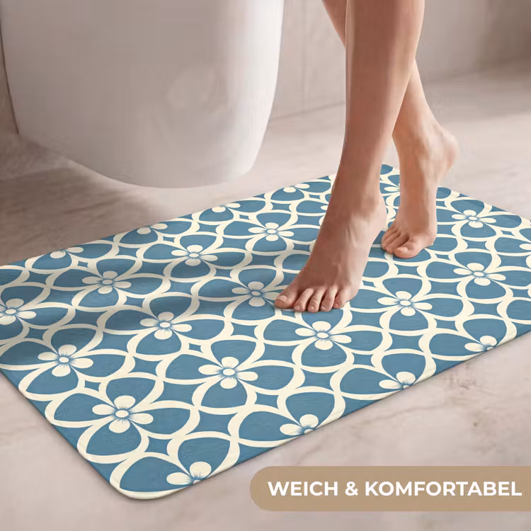 Patroon - Symmetrisch - Blauw WCmat middel 1009 -USP_ZachtDE