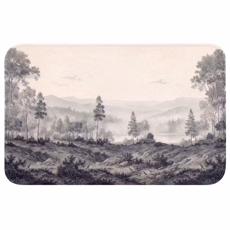 Mistig - Berglandschap - Illustratie WCmat middel -3d