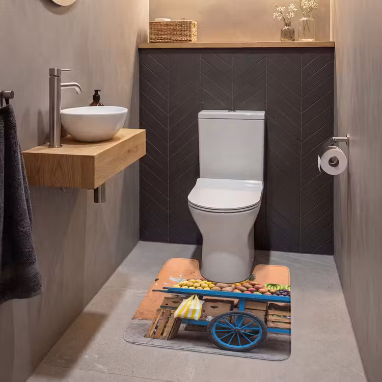 WC Vorleger - Obst – Kar – Straße - Fruit - Kar - Straat WCmat U-uitsnede middel