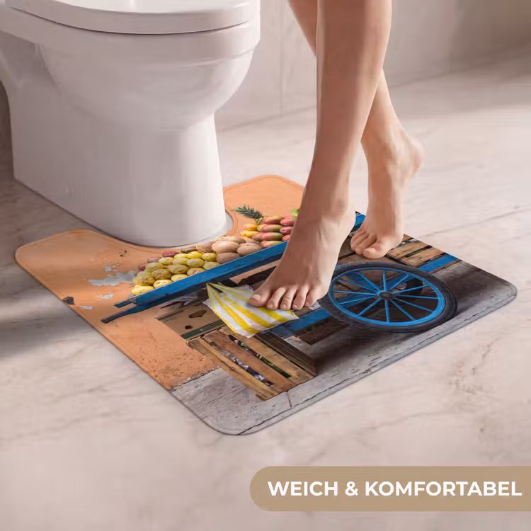 WC Vorleger - Obst – Kar – Straße - Fruit - Kar - Straat WCmat U-uitsnede middel