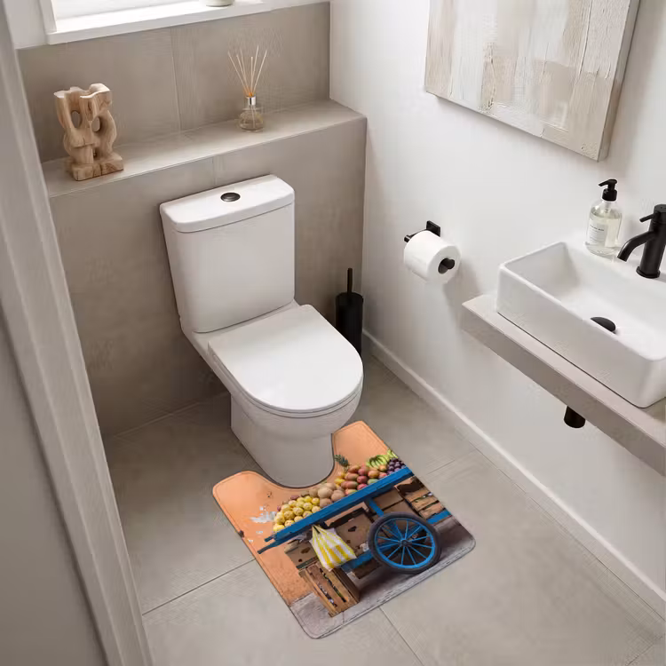 WC Vorleger - Obst – Kar – Straße - Fruit - Kar - Straat WCmat U-uitsnede middel