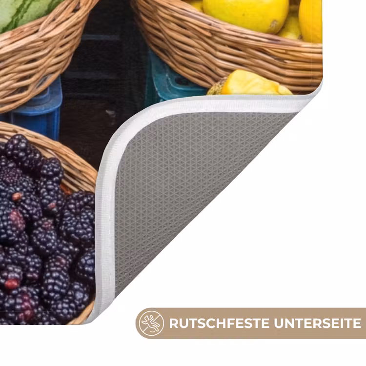 WC Vorleger - Obst – Markt – Bunt - Fruit - Markt - Kleurrijk WCmat U-uitsnede middel