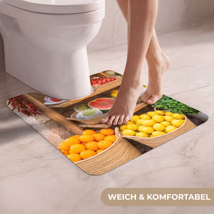WC Vorleger - Obst – Markt – Frisch - Fruit - Markt - Vers WCmat U-uitsnede middel