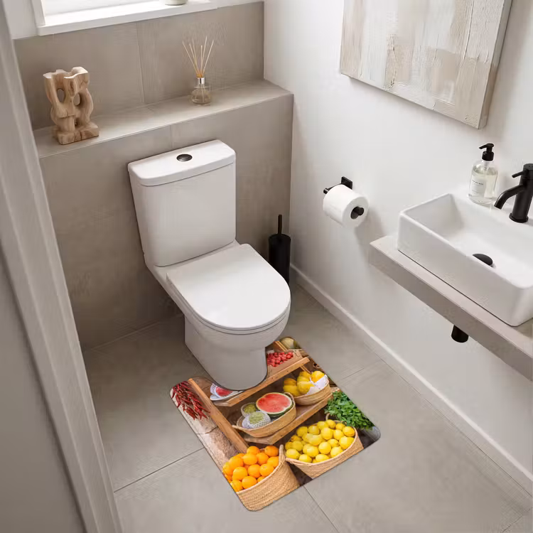WC Vorleger - Obst – Markt – Frisch - Fruit - Markt - Vers WCmat U-uitsnede middel