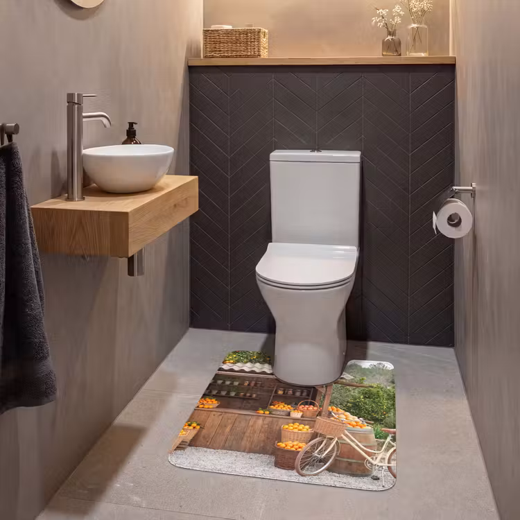 WC Vorleger - Obst – Markt – Ländlich - Fruit - Markt - Landelijk WCmat U-uitsnede middel