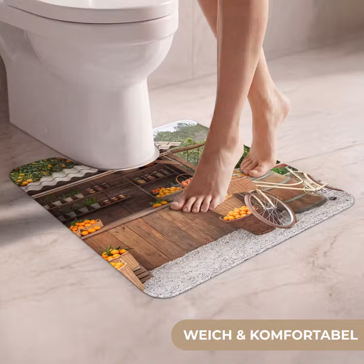 WC Vorleger - Obst – Markt – Ländlich - Fruit - Markt - Landelijk WCmat U-uitsnede middel