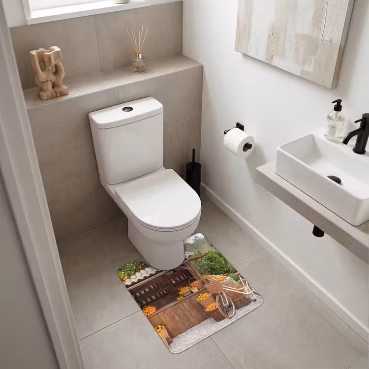 WC Vorleger - Obst – Markt – Ländlich - Fruit - Markt - Landelijk WCmat U-uitsnede middel