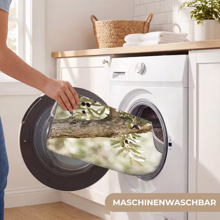 WC Vorleger - Olivenbaum – Zweig – grün - Olijfboom - tak - groen WCmat U-uitsnede middel