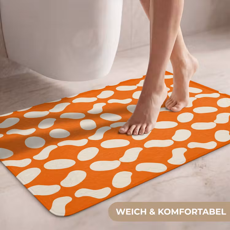 Oranje - Organische vormen - Wit WCmat middel 1009 -USP_ZachtDE