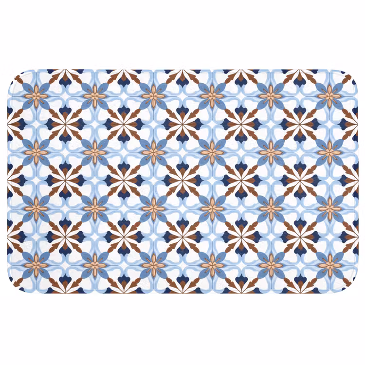Ornament - Tegel - Kleurrijk WCmat middel 1009 -3d