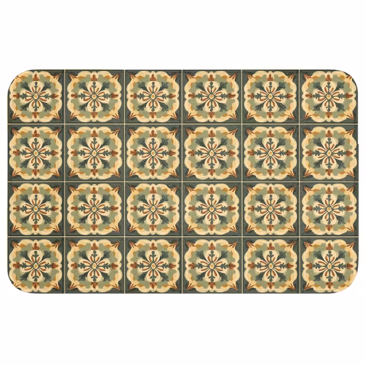 Ornament - Patroon - Groen WCmat middel 1009 -3d