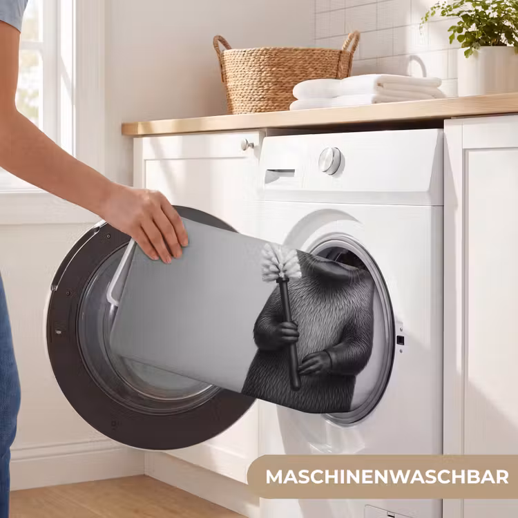 Otter - Wc-borstel - Bril - Zwart - Wit WCmat middel -USP_WasbaarDE