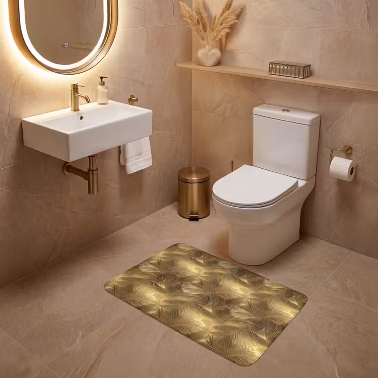 Palm - Waaier - Goud WCmat middel 1009 -sfeer3