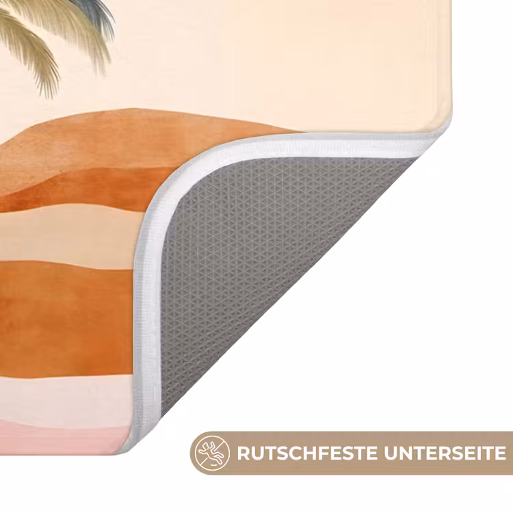 Palmbomen - Abstract - Zon - Heuvels WCmat klein -USP_AntislipDE