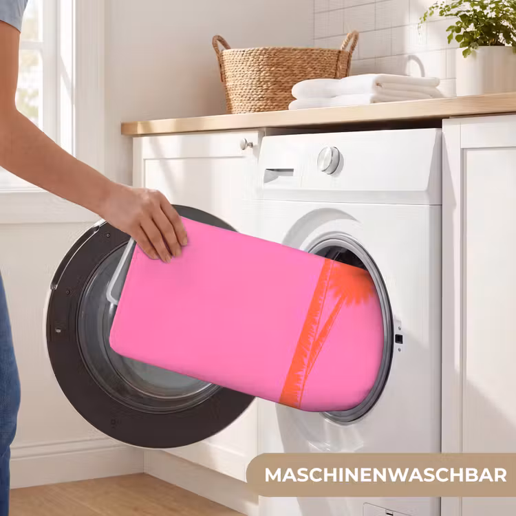 Palmbomen - Modern - Roze WCmat middel -USP_WasbaarDE