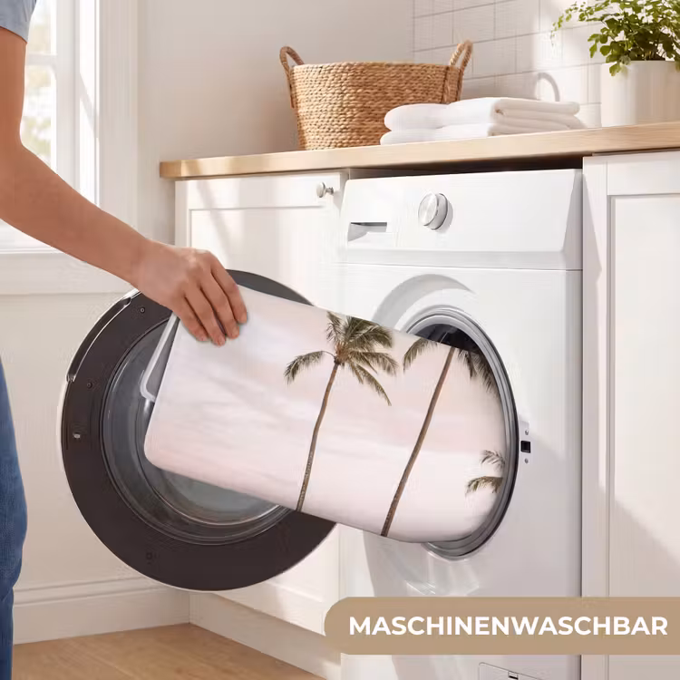 Palmbomen - Zonsondergang - Roze WCmat middel -USP_WasbaarDE