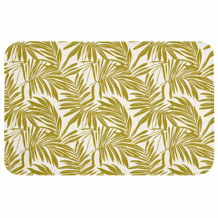 Palmblad - Patroon - Groen WCmat middel 1009 -3d