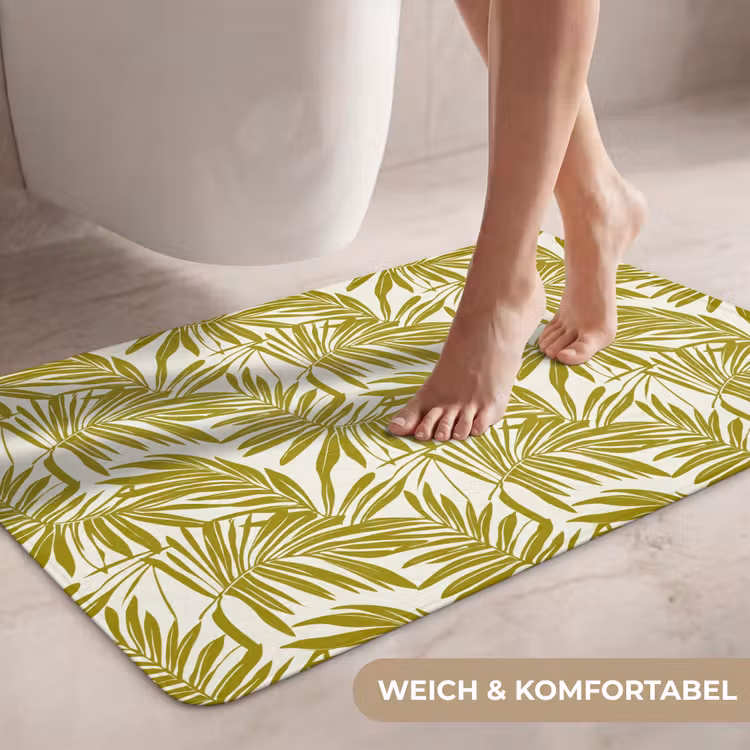 Palmblad - Patroon - Groen WCmat middel 1009 -USP_ZachtDE