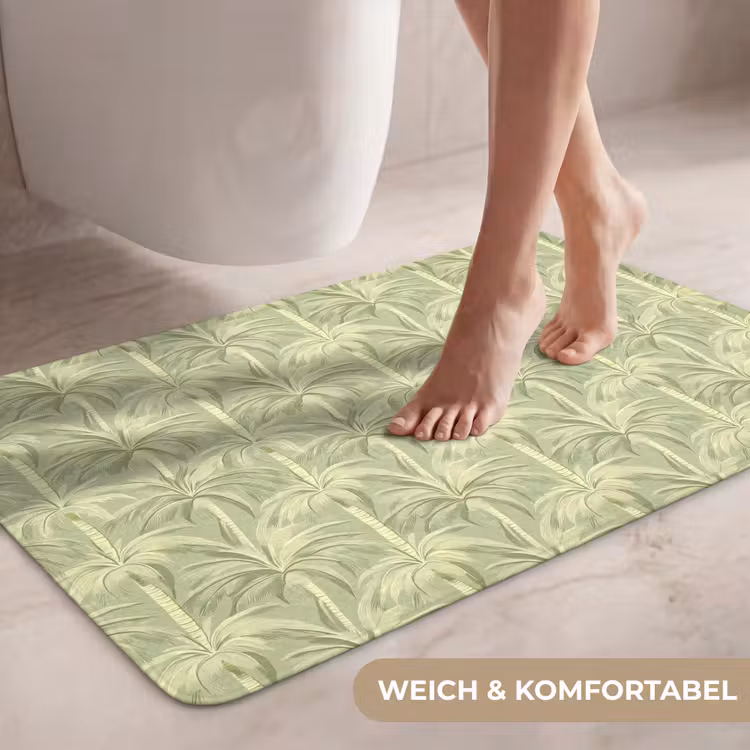 Palmwoud - Tropisch - Groen WCmat middel 1009 -USP_ZachtDE