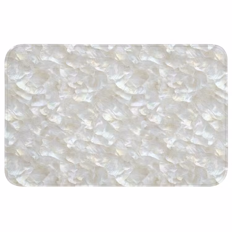 Parelmoerglans - Wit - Schelp WCmat middel 1009 -3d