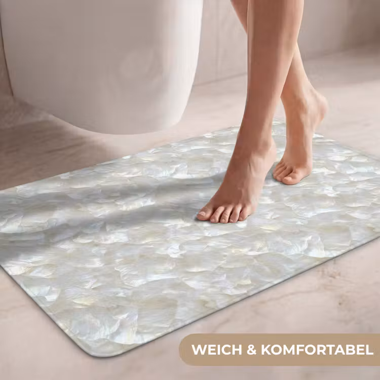 Parelmoerglans - Wit - Schelp WCmat middel 1009 -USP_ZachtDE
