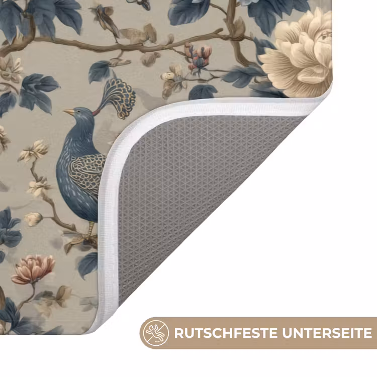 Pauw - Bloemen - Blauw WCmat middel 1009 -USP_AntislipDE