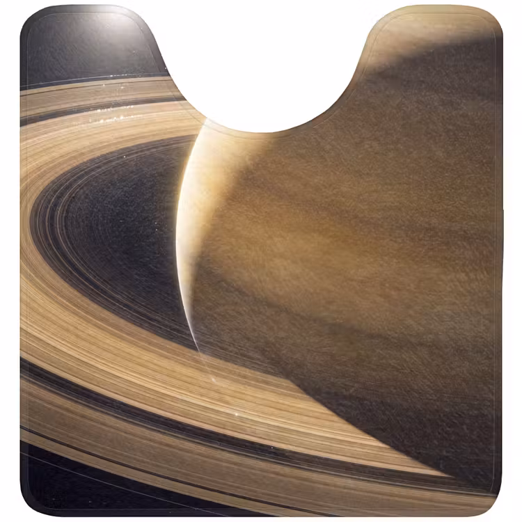 WC Vorleger - Planet – Ringe – Weltraum - Planeet - Ringen - Ruimte WCmat U-uitsnede middel